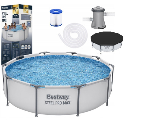 Каркасний басейн Bestway 56408 305x76см + накриття МОДЕЛЬ СЕЗОНУ 2026
