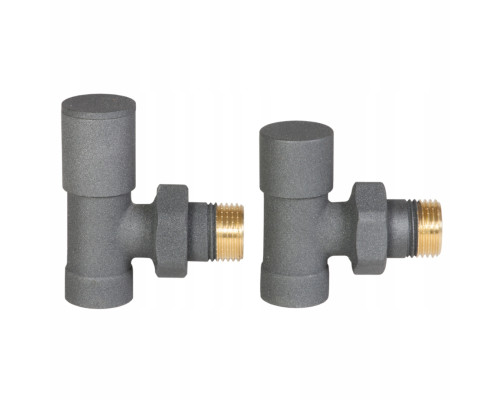 Комплект кранів INVENA  1/2х1/2 графіт CZ-32-K15