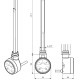 Terma MOA 800W тен для рушникосушки, чорний