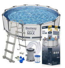 Каркасний басейн Bestway 56418 366x100см  з насосом та драбинкою МОДЕЛЬ СЕЗОНУ 2026