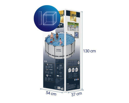 Каркасний басейн Bestway 5618W 396x122см  з насосом та драбинкою+ накриття МОДЕЛЬ СЕЗОНУ 2026року