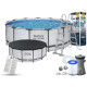 Каркасний басейн Bestway 5618W 396x122см  з насосом та драбинкою+ накриття МОДЕЛЬ СЕЗОНУ 2026року