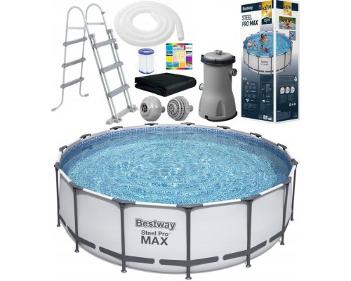 Каркасний басейн Bestway 56438 Steel Pro Max 457х122 см + накриття МОДЕЛЬ СЕЗОНУ 2026 року