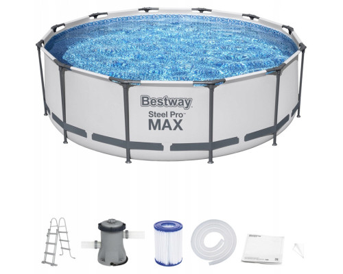 Каркасний басейн Bestway 56418 366x100см  з насосом та драбинкою + накриття МОДЕЛЬ СЕЗОНУ 2026
