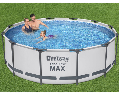 Каркасний басейн Bestway 56418 366x100см  з насосом та драбинкою + накриття МОДЕЛЬ СЕЗОНУ 2026