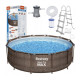 Каркасний басейн Bestway 56709 Rattan 366x100см насос драбина + накриття МОДЕЛЬ СЕЗОНУ 2026