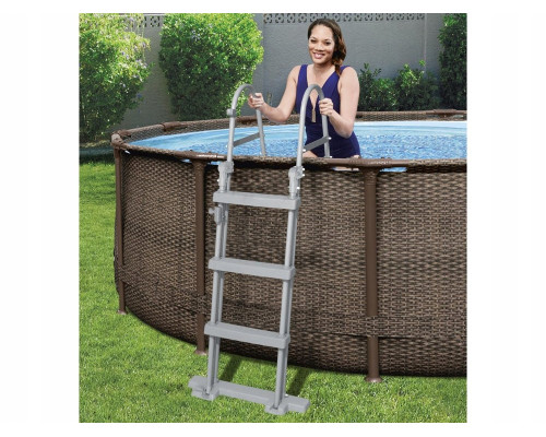 Каркасний басейн Bestway 56709 Rattan 366x100см насос драбина + накриття МОДЕЛЬ СЕЗОНУ 2026