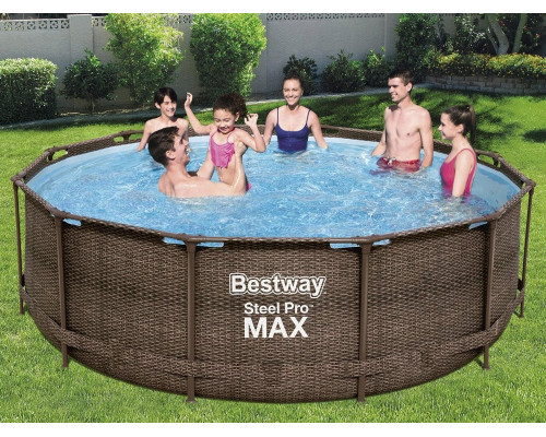 Каркасний басейн Bestway 56709 Rattan 366x100см насос драбина + накриття МОДЕЛЬ СЕЗОНУ 2026