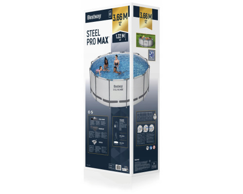 Каркасний басейн Bestway 56420 366x122см з насосом та драбинкою+ накриття МОДЕЛЬ СЕЗОНУ 2026
