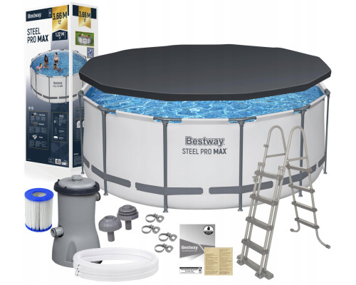 Каркасний басейн Bestway 56420 366x122см з насосом та драбинкою+ накриття МОДЕЛЬ СЕЗОНУ 2026