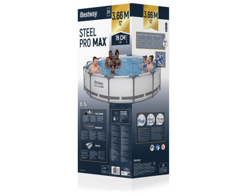 Каркасний басейн Bestway 56416 366x76см  з насосом + накриття та килимок МОДЕЛЬ СЕЗОНУ 2026 року