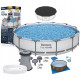 Каркасний басейн Bestway 56416 366x76см  з насосом + накриття та килимок МОДЕЛЬ СЕЗОНУ 2026 року
