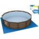Каркасний басейн Bestway 56709 Rattan 366x100см + накриття та килимок МОДЕЛЬ СЕЗОНУ 2026