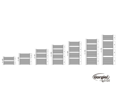 Рушникосушка Gorgiel Europa AE 66/44 (12 ребер)
