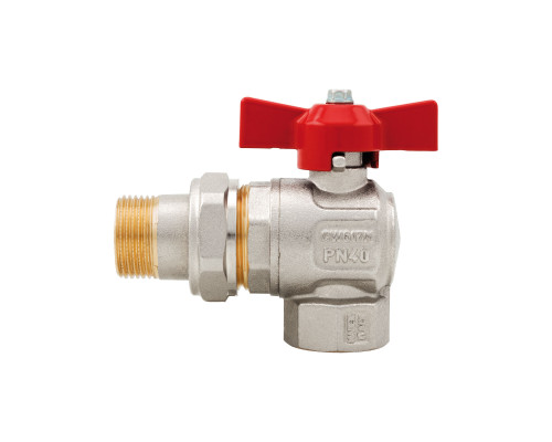 Кран кульовий повнопрохідний з американкою IDEAL 1/2'' Itap НВ  кутовий (2980012)